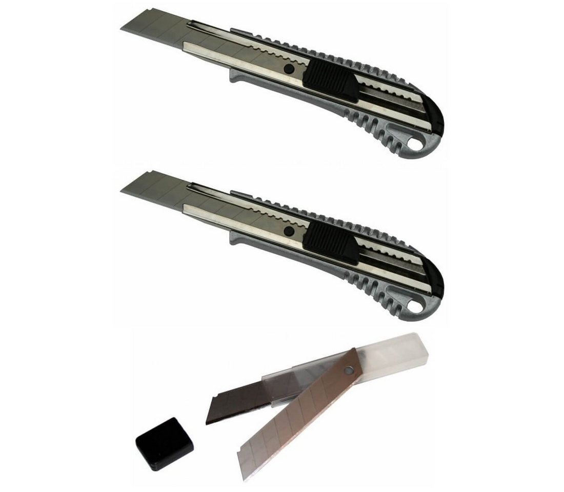 peveha24 Cuttermesser 2 Cuttermesser 18mm + 10 Cutter Abbrechklingen im Köcher peveha24 Cuttermesser 2 Cuttermesser 18mm + 10 Cutter Abbrechklingen im Köcher von Peveha24