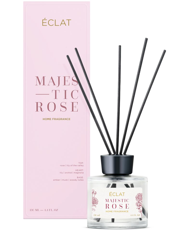 ÉCLAT Raumduft ECLAT Majestic Rose - Raumduft Diffusor Lufterfrischer mit Stäbchen von ECLAT