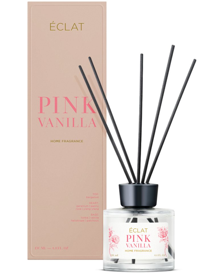 ÉCLAT Raumduft ECLAT Pink Vanilla - Raumduft Diffusor Lufterfrischer mit Stäbchen von ÉCLAT
