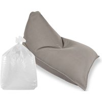 Lazy Bro Sitzsack 140 x 120 x 90 cm, Innen & Außen, schwimmend, abnehmbarer Bezug, UV-beständig, Grau (LBF140120-1) - Soo Santaï von SOO SANTAÏ