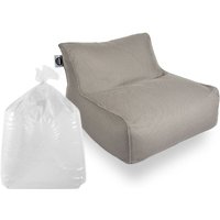 Pouffe-Sessel Set Daddy Cool xl mit Polystyrol, 100x90x70 cm für drinnen und draußen, abnehmbar und UV-beständig, gra - Soo Santaï Pouffe-Sessel Set Daddy Cool xl mit Polystyrol, 100x90x70 cm für drinnen und draußen, abnehmbar und UV-beständig, gra - Soo Santaï von SOO SANTAÏ