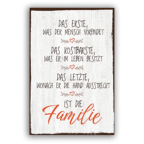 Familie ist alles - Schild für Zuhause mit Zitat als Geschenk und zur Dekoration von SOOBSOO