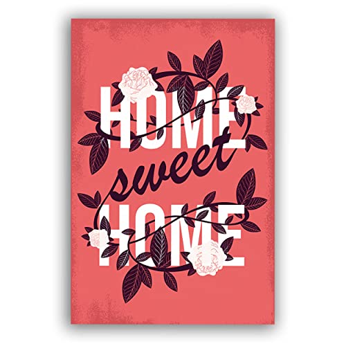Home Sweet Home - Schild für Zuhause mit Zitat als Geschenk und zur Dekoration von SOOBSOO