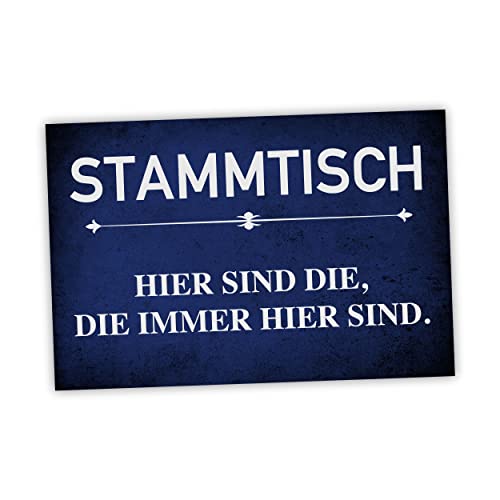 Stammtisch Schild lustige Geschenk Idee - 20x30cm aus stabiler Hartschaumplatte in 3mm Stärke - Bester Freund Kumpels Deko von SOOBSOO