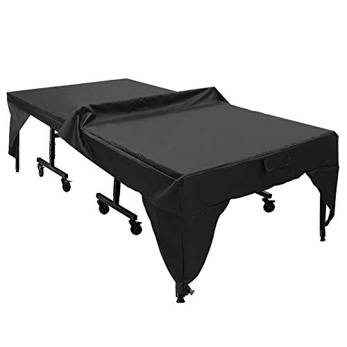 SOONHUA Tischtennis Tischdecke, Innenhof Innenhof Wasserdicht Staubdichte Oxford Stoff Tischtennisplatte für Innen und Außen, Schwarz 280x153x73cm von SOONHUA