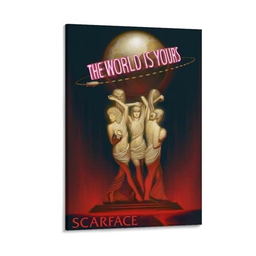 SOONIER Filmposter "The World Is Yours" Scarface, Heimdekoration, Poster, Wandkunst, zum Aufhängen, Bilddruck, dekoratives Gemälde, Poster, 30 x 45 cm SOONIER Filmposter "The World Is Yours" Scarface, Heimdekoration, Poster, Wandkunst, zum Aufhängen, Bilddruck, dekoratives Gemälde, Poster, 30 x 45 cm von SOONIER