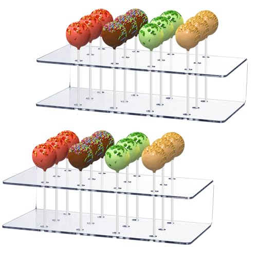 SOONPAM Klar Lutscher Halter 12 Löcher Lollipop Ständer acryl Popcake Halterung Cake Pop Ständer für Hochzeiten Geburtstagsfeiern Babyparties von SOONPAM