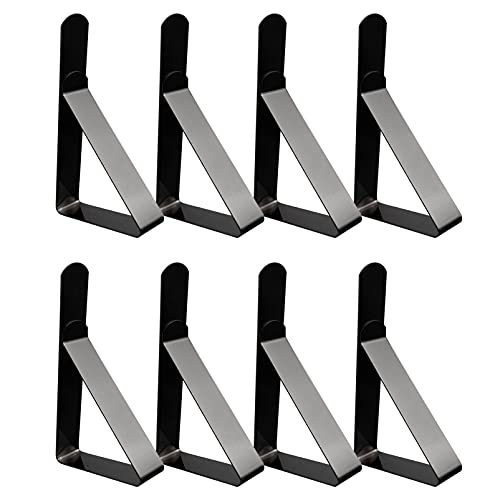 SOONPAM Tischtuchklammern Edelstahl Tischdeckenklammer Picknick Tischklammern im Freien Tischtuch Klammer Tischdeckenhalter für Picknicks Hochzeit Abschluss Party 8Pack von SOONPAM