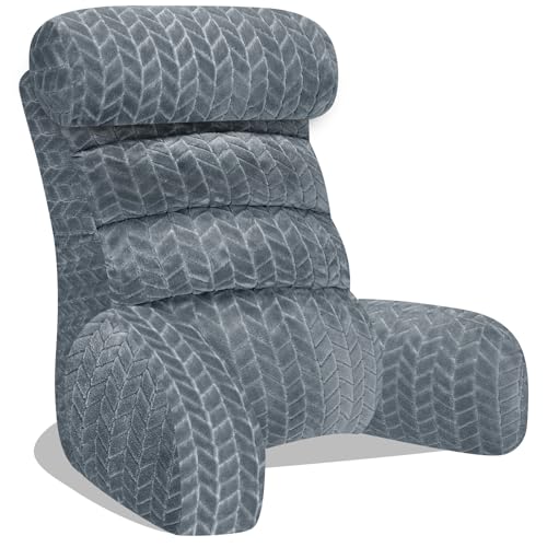 SOOYUZXXED Lesekissen für Bett und Sofa，Rückenkissen für Bett，Lesekissen mit Rückenlehne für Erwachsene ，Bequem zum Sitzen, Lesen & Fernsehen in Bett oder Sofa（Smoke Gray，65 * 30cm） von SOOYUZXXED