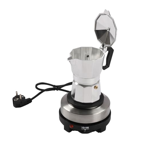 SOPERIT Espressokocher 150 ml Elektrisch Espressokocher mit separatem Boden für 3 Tassen Espressokocher Mokka Espresso Kocher Aluminium weiß von SOPERIT