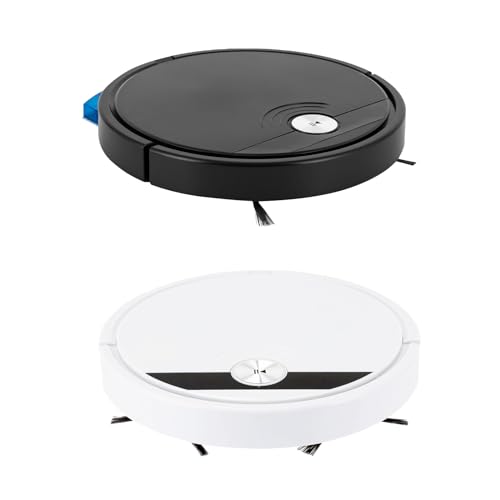 SOPERIT Saugroboter mit Wischfunktion 3-in-1-Funktion Round Kehrmaschine Fernbedienung Anti-Fall-Design Multifunktions-Kehrmaschine App Fernbedienung15W für Böden Fliesen (Weiß) von SOPERIT