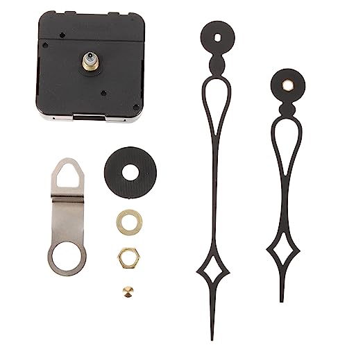 SOPOTUTU 1 Satz DIY Wanduhr Uhrwerk Set mit Stumm Mechanismus und Metallzeigern für Bastelprojekte und Uhrwerk Ersatzteile Langer für Wanduhren von SOPOTUTU