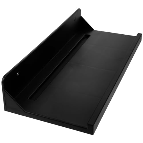 SOPOTUTU 1 Stück Wandmontierter Badezimmerablage ohne Bohren Praktischer Duschorganizer für Handtücher und Kosmetik Schwarz Platzsparendes Design für Zuhause von SOPOTUTU
