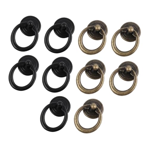 SOPOTUTU 10 Sätze Vintage Zinklegierung Möbelknöpfe Runde Mini Schubladengriffe Installieren für Kommode Schrank Schmuckkasten Schwarz und Antikbronze SOPOTUTU 10 Sätze Vintage Zinklegierung Möbelknöpfe Runde Mini Schubladengriffe Installieren für Kommode Schrank Schmuckkasten Schwarz und Antikbronze von SOPOTUTU