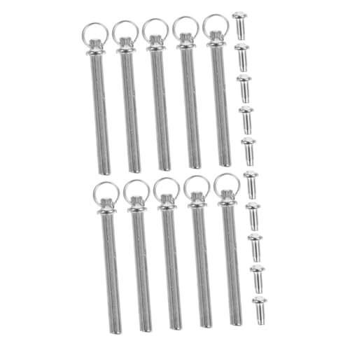 SOPOTUTU 10 Satz Teiliges Reparaturset für Faltbaren Handfächer Präzise Ventilnieten und Muttern aus Metall für Dekorfächer Silberfarbene Ersatzteile für Experten und DIY Reparaturen von SOPOTUTU