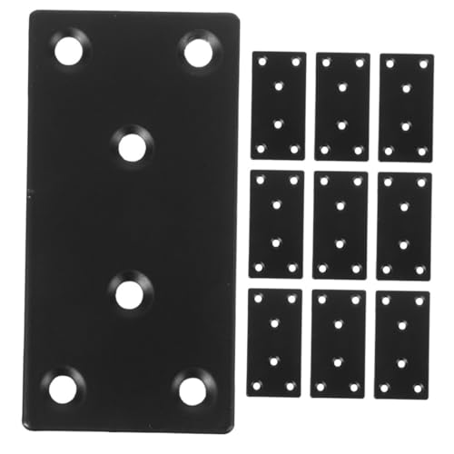 SOPOTUTU 10 Stück Flachverbinder Metallplatten für Möbelverbindungen Zaun und Regalstützen Langlebige und Rostbeständige Konstruktion für Einfache Montage von SOPOTUTU