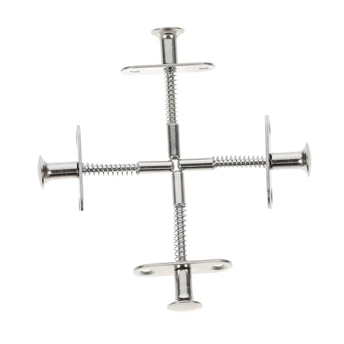 SOPOTUTU 10 Stück Teiliges Federbelastete Edelstahl kolbenriegel für Möbel Babybett und Vogelkäfig Rostfrei Verschleißfest Langlebig mit Verdicktem Panel für Stabile Befestigung von SOPOTUTU