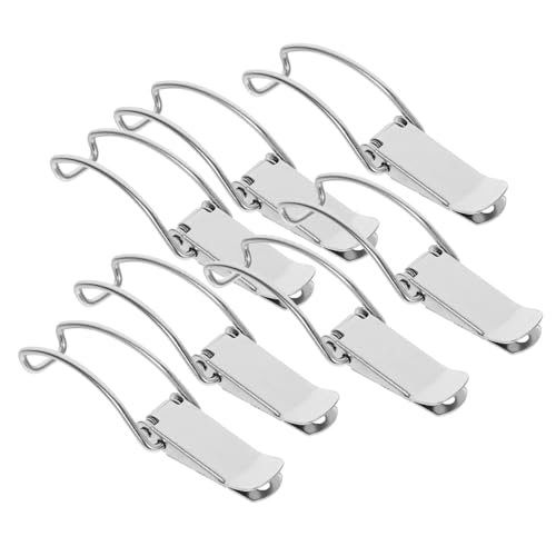 SOPOTUTU 10 Stück Teiliges Kleine Edelstahl Toggle Latches Robuste Metallverschlussriegel für Schmuckkästen und Holzkisten Vintage Stil Einfache Montage Langlebige Ersatzbeschläge für von SOPOTUTU