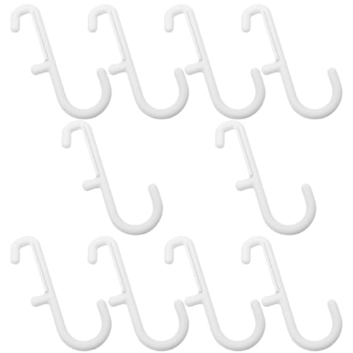 SOPOTUTU 10 Stück Teiliges Kunststoff Pegboard Haken J form Langlebig und Stabil Einfache Montage Vielseitig Einsetzbar für Werkzeugwand Küche Schlafzimmer und Büro Weiß für Schlüssel und von SOPOTUTU