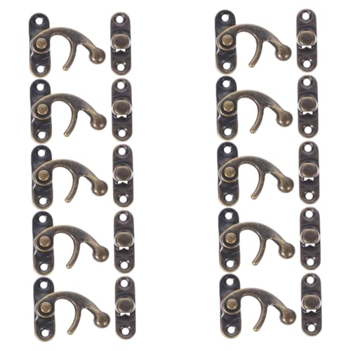 SOPOTUTU 10 Stück Teiliges Metall-verschluss mit Robustem Klammerriegel Antiker Stil Rechteckiger Schwenkarmverschluss Passend für Schmuckkästen Werkzeugkisten Holz Metallboxen Einfache SOPOTUTU 10 Stück Teiliges Metall-verschluss mit Robustem Klammerriegel Antiker Stil Rechteckiger Schwenkarmverschluss Passend für Schmuckkästen Werkzeugkisten Holz Metallboxen Einfache von SOPOTUTU