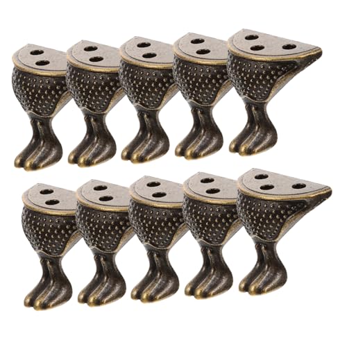 SOPOTUTU 10 Stück Teiliges Möbelbeine aus Robustem Zinklegierungs Dekorative Füße zum Schutz vor Kratzern Stabile Untergestell verlängerung für Sofas Schränke und Kommoden Einfache von SOPOTUTU