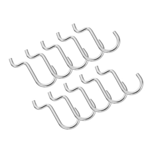 SOPOTUTU 10 Stück Teiliges Pegboard Haken Rostfreie Lochwand Haken mit Hoher Tragkraft Einfache Montage ohne Bohren Vielseitig für Werkstatt Garage Büro und Lager Geeignet von SOPOTUTU