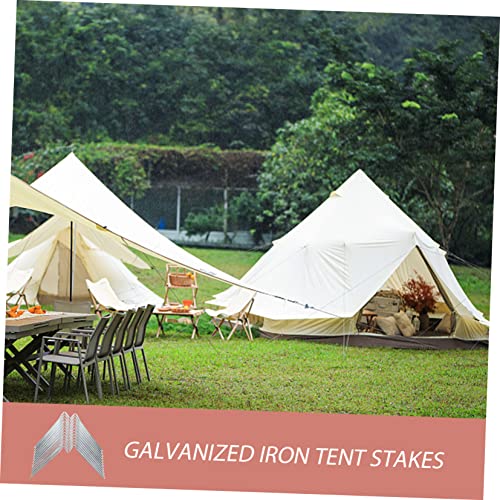 SOPOTUTU 10 Stück Teiliges Verzinkte Zeltheringe Robust Korrosionsbeständig Wetterfest für Camping Outdoor Zeltbefestigung Einfach zu Ziehen Langlebig von SOPOTUTU