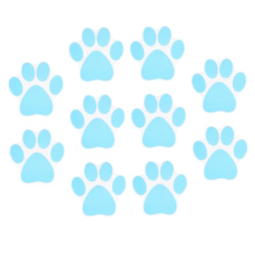 SOPOTUTU 10 Stück Teiliges rutschfeste Badewannenaufkleber Hundepfoten Cartoon Selbstklebend Antirutsch Pads für Glatte Flächen Badewanne Badezimmer von SOPOTUTU