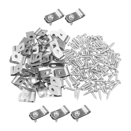 SOPOTUTU 100 Stück Heavy Duty Aluminium Zaunklammern mit Schrauben Rostfreie Drahtzaun Befestigungsclips für Metall Holzzaun Verlässliche Drahtkäfig Schnellspannklemmen für Garten und SOPOTUTU 100 Stück Heavy Duty Aluminium Zaunklammern mit Schrauben Rostfreie Drahtzaun Befestigungsclips für Metall Holzzaun Verlässliche Drahtkäfig Schnellspannklemmen für Garten und von SOPOTUTU