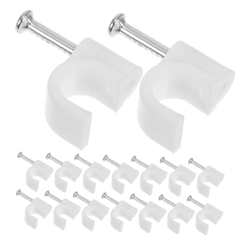 SOPOTUTU 100 Stück Rundkabelhalter Kabelbefestigung Clips für Innen Außen Kabelmanagement Ethernet Verlängerungskabel Drahtnägel für Holz Ziegel Wände SOPOTUTU 100 Stück Rundkabelhalter Kabelbefestigung Clips für Innen Außen Kabelmanagement Ethernet Verlängerungskabel Drahtnägel für Holz Ziegel Wände von SOPOTUTU
