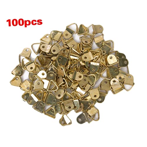 SOPOTUTU 100 Stück Teiliges Kleine Dreieckige D Ring Bilderrahmen Aufhänger aus Kupfer mit Schrauben Einzellochige Metallhalter für Foto und Kreuzstichrahmen Goldfarben Einfache Montage SOPOTUTU 100 Stück Teiliges Kleine Dreieckige D Ring Bilderrahmen Aufhänger aus Kupfer mit Schrauben Einzellochige Metallhalter für Foto und Kreuzstichrahmen Goldfarben Einfache Montage von SOPOTUTU