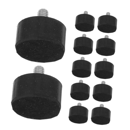 SOPOTUTU 12 Stück Möbelversteller Schraubfuß Verstellbar Höhenverstellbare Tischbeine mit Gummipads rutschfest Geräuschdämpfend für Stühle Schränke Sofas Betten von SOPOTUTU