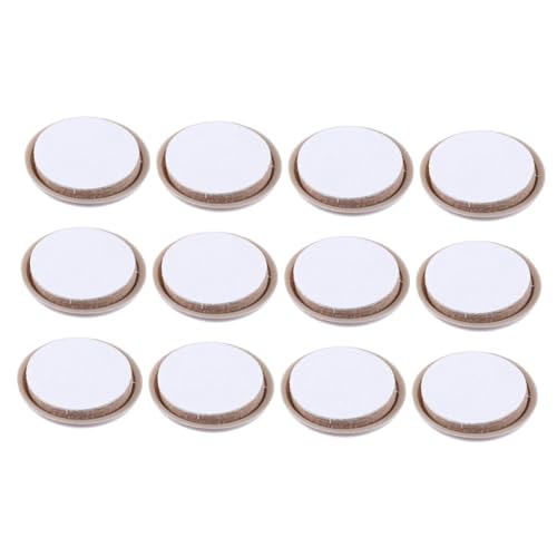 SOPOTUTU 12 Stück Teiliges Runde Selbstklebende Möbelgleiter Geräuschlose Bodenschoner für Stuhlbeine und Holzmöbel Verschleißfest rutschfest Geeignet für Tische Stühle Schränke von SOPOTUTU