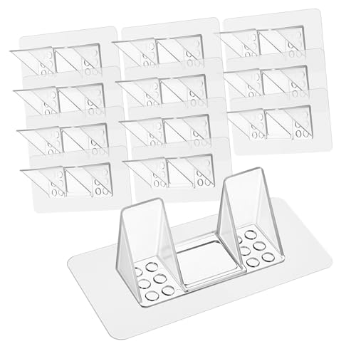 SOPOTUTU 12 Stück Teiliges Selbstklebende Transparente Regalbodenträger ohne Bohren Verstärkte Kunststoff einlegebodenhalter für Holz Glas Keramik Hohe Tragfähigkeit für Kleiderschränke SOPOTUTU 12 Stück Teiliges Selbstklebende Transparente Regalbodenträger ohne Bohren Verstärkte Kunststoff einlegebodenhalter für Holz Glas Keramik Hohe Tragfähigkeit für Kleiderschränke von SOPOTUTU