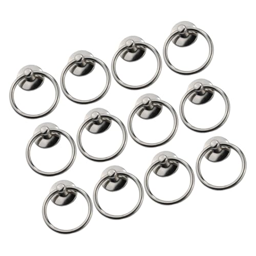 SOPOTUTU 12 Stück Teiliges Silberne Runde Schrankgriffe aus Zinklegierung und Eisen Langlebige Möbelknöpfe mit Retro Ring Design Geeignet für Kommoden Kleiderschränke und Möbel SOPOTUTU 12 Stück Teiliges Silberne Runde Schrankgriffe aus Zinklegierung und Eisen Langlebige Möbelknöpfe mit Retro Ring Design Geeignet für Kommoden Kleiderschränke und Möbel von SOPOTUTU