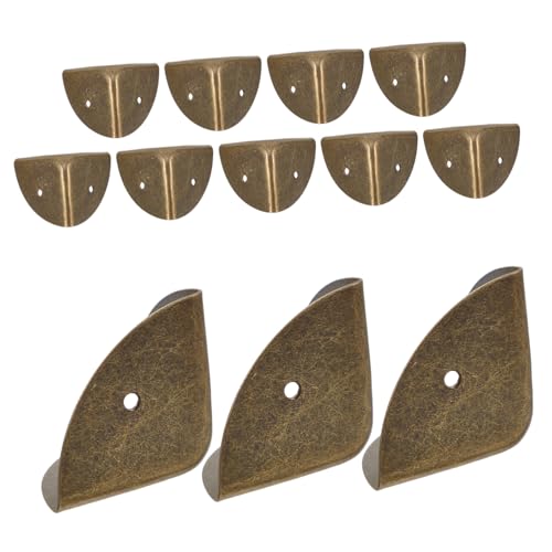 SOPOTUTU 12 Stück Teiliges Vintage Metall Eckenschutz Antike Schutzecken Möbel Ecken Kantenschutz für Holzkisten Truhen und Koffer Robust Langlebig Einfach zu Montieren von SOPOTUTU