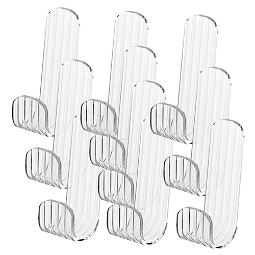 SOPOTUTU 12 Stück Transparent Haken Selbstklebende Wandhaken für Handtücher und Accessoires für Bad Küche Wohnzimmer Starke Tragfähigkeit Installieren von SOPOTUTU