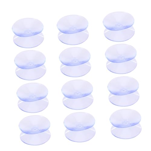 SOPOTUTU 12 Stück Transparente Doppelseitige Saugnäpfe Gummipuffer für rutschfeste Schutzpads für Tischplatten Vielseitig Einsetzbar bei Deko und Haushalt von SOPOTUTU