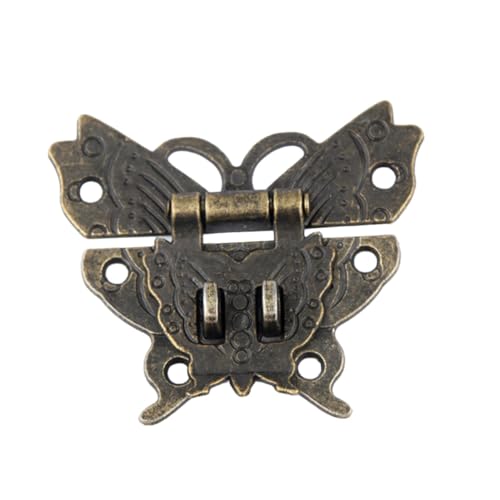 SOPOTUTU 2 STÜCK Antikes Doppel Latch Scharnier aus Legierung für Schmuckkästen Holzkisten und Möbel mit Vorgebohrten Löchern Retro Verschluss in Vintage Optik Langlebig und Dekorativ von SOPOTUTU