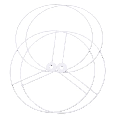 SOPOTUTU 2 Sätze DIY Lampenschirm Gestelle aus Robustem Eisen Runde Lampenschirmrahmen Ø Einfache Montage Vielseitig für Tischlampen Stehlampen und Deckenleuchten Geeignet von SOPOTUTU