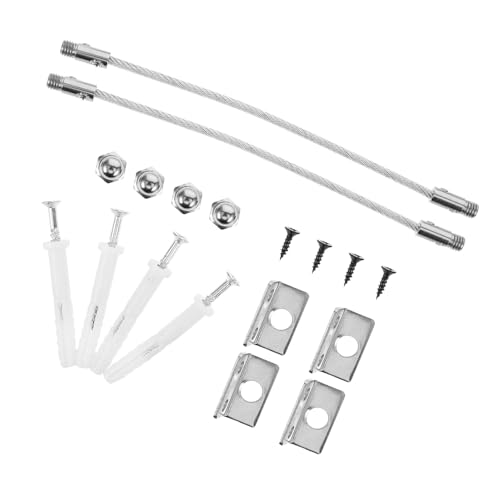 SOPOTUTU 2 Sätze Möbel Wandanker Stabile Kippsicherung mit Breitem Design für Bücherregale Schränke und Kindersicherung Einfache Montage und Unauffällige Optik von SOPOTUTU