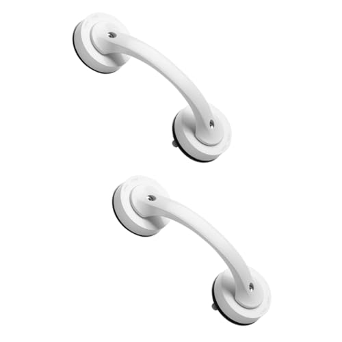 SOPOTUTU 2 Stück Badewannengriff mit Saugnapf Rutschfester Sicherheitsgriff für Dusche Installieren für Senioren und Klassisches Design Weiß von SOPOTUTU