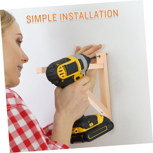 SOPOTUTU 2 Stück Dreieckige Regalhalterungen Stabile Regalträger aus Robustem Material für Wandmontage Tragfähige Winkelhalter für Holzregale Dekorative Halterung für Wohn und Arbeitsräume von SOPOTUTU