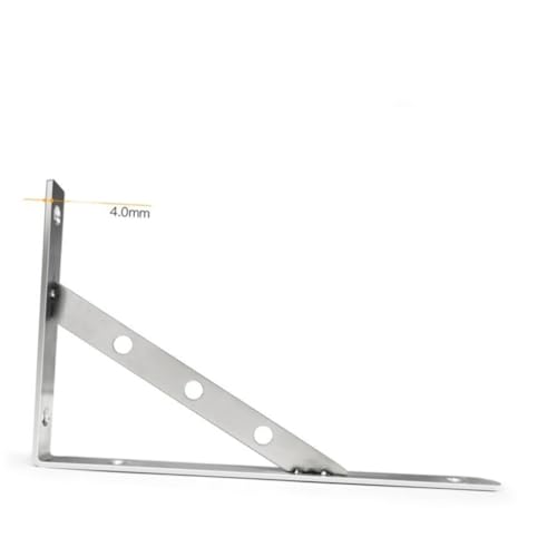 SOPOTUTU 2 Stück Edelstahl Dreieckiger Wandregalhalter Stark Lang mit Schrauben Robustes Corner Brace für Regalträger Schwere Beanspruchung Wandmontiert Vielseitig für Kleidung Bücher und von SOPOTUTU