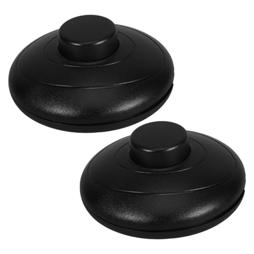 SOPOTUTU 2 Stück Fußpedal Lichtschalter Inline Push Off Taster für LED Beleuchtung im Home Office und Restaurant für Berührungslose Bedienung von SOPOTUTU