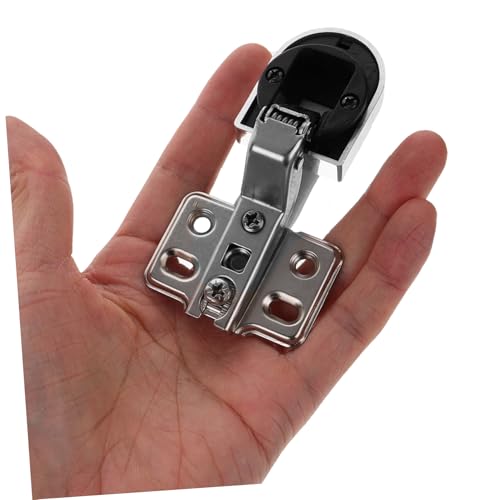 SOPOTUTU 2 Stück Glas Tür Scharniere für Küchenschränke Robuste Halbrund Scharniere ohne Dämpfung Langlebig Sicher und Vielseitig für Glas Holzschranktüren Geeignet von SOPOTUTU