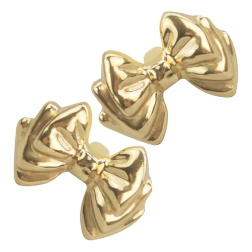 SOPOTUTU 2 Stück Goldene Messing Bogenknöpfe Vintage Schubladenknäufe für Möbel Dekorative Handgriffe für Kommoden und Schränke Stilvolle Möbelbeschläge für Wohnen von SOPOTUTU