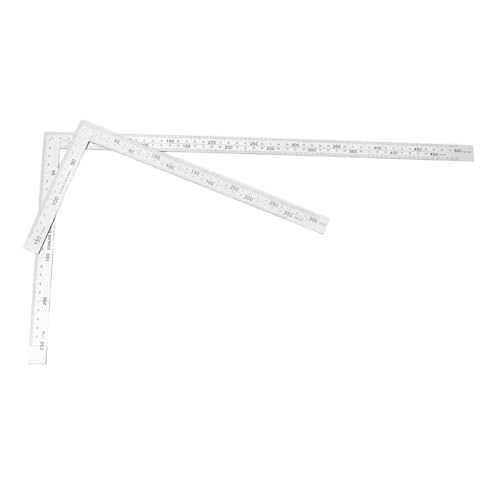 SOPOTUTU 2 Stück Holzarbeits-winkelmaß Edelstahl Rechtwinkliges Verstärktes Rahmen-werkzeug für Schreiner Tischler DIY Genaue Messungen von SOPOTUTU