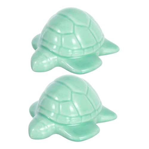 SOPOTUTU 2 Stück Keramik Meeresschildkröte Toilettenabdeckungen Dekorative Schraubenabdeckungen Schützende Einfach zu Reinigende Toilettenbodenabdeckkappen Stilvolle Badezimmer-deko für von SOPOTUTU