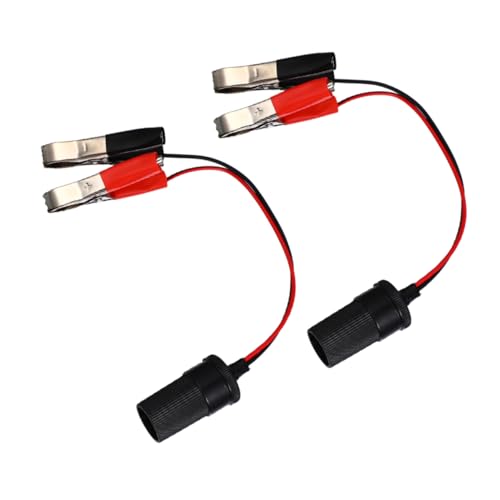 SOPOTUTU 2 Stück Krokodilklemmen für Autobatterie Verlängerungskabel Hochleitfähige Anschlüsse für Auto Boot Wohnwagen Einfache Nutzung und Kompatibilität von SOPOTUTU